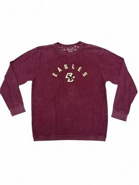 Pressbox eagles Men's burgundy and red long sleeve t shirt